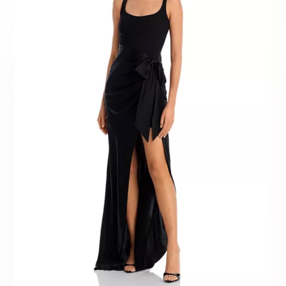 Cinq à Sept Marian Gown Elegant Black Dress with Slit
